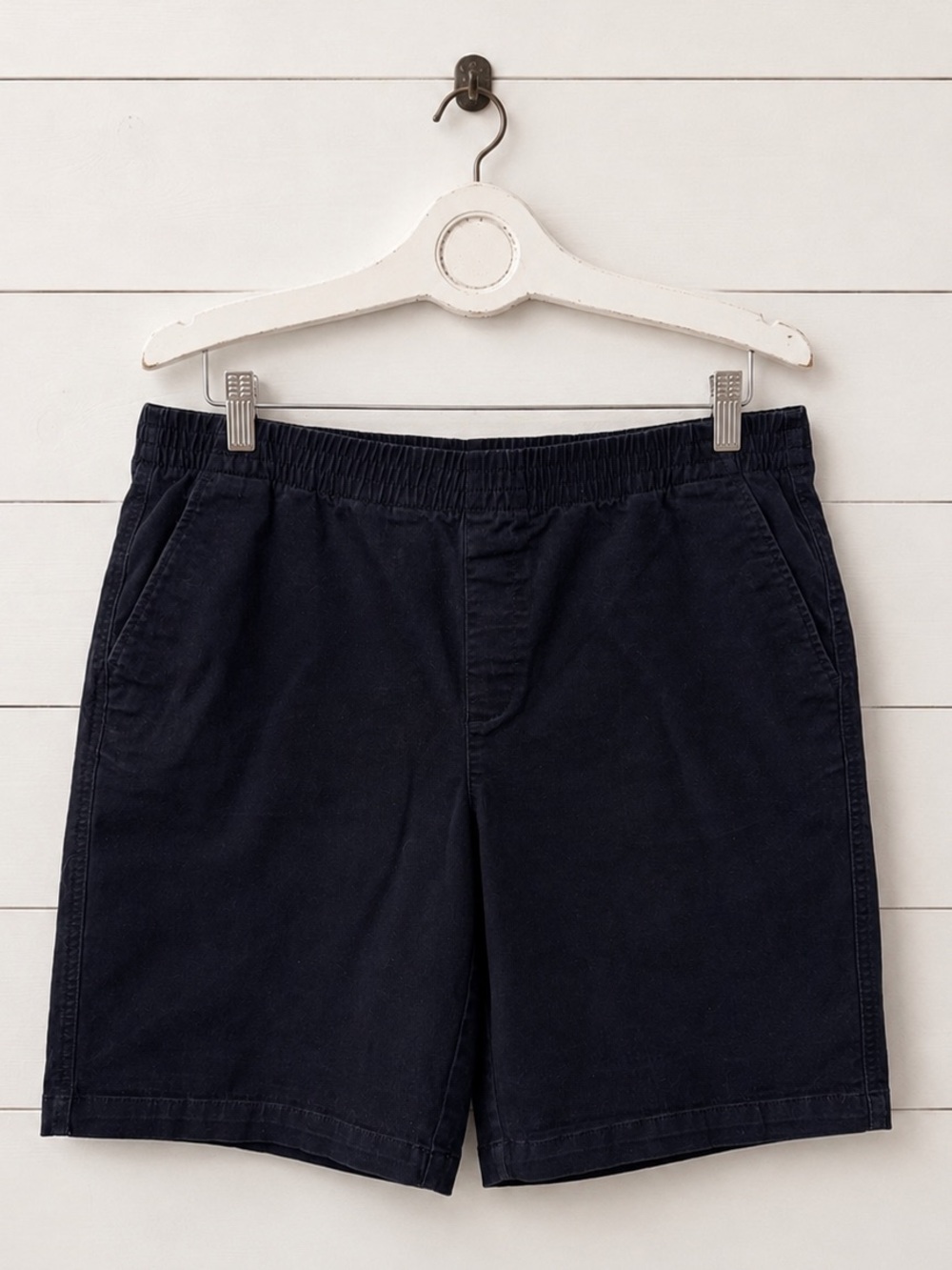Lands' End Women's Black Elastic-Waist Cotton Shorts